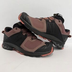 Salomon XA Wild Women 10.5 Trail Running Shoes Black Mauve Rose 410418